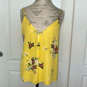 Lush Floral Yellow Tank Top